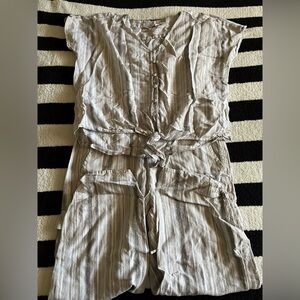 striped blouse & pants set